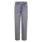 7 For All Mankind Straight Sahara Denim Jeans Blue, Dam