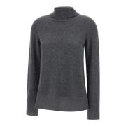 Kaos Ull Turtleneck Tröja, Antracitgrå Gray, Dam