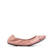 Tod's Rosa Elastiska Platta Skor Pink, Dam