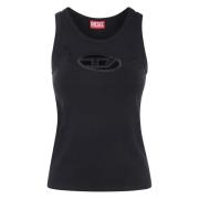 Diesel Jersey Tops för kvinnor Black, Dam