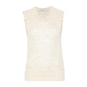 Golden Goose Paljetterad tanktopp Beige, Dam