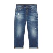 Dondup Vintage tvättade avslappnade passform jeans Blue, Dam