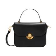 Furla Svart läderhandväska med Boule-stängning Black, Dam