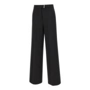 Liu Jo Svarta Palazzo Stretch Crepe Byxor Black, Dam