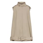 Alberta Ferretti Bomullscapes med teknikfunktioner Beige, Dam