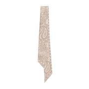 Golden Goose Silk Paisley Scarf Beige, Dam