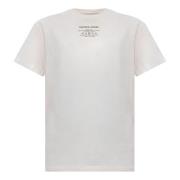 Golden Goose Gauze Cotton Jersey Care Label Print White, Dam