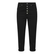 Dondup Svarta Jeans med Koons Juvel Detalj Black, Dam