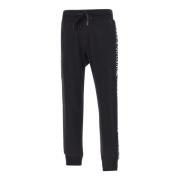 Versace Jeans Couture Svart Bomullsjogger med Logoinlägg Black, Herr