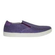 Dolce & Gabbana Elegant Lila Strass Mode Sneakers Purple, Herr