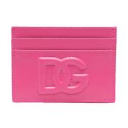 Dolce & Gabbana Fuchsia Läderplånbok med Kortplatser Pink, Dam