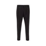 Paolo Pecora Leather Trousers Black, Herr