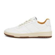 Boggi Milano Tumbled läder sneakers Beige, Herr