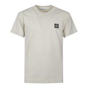 Stone Island Avslappnad Bomull T-shirt Beige, Herr