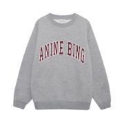 Anine Bing Spencer Sweatshirt i Heather Grey Gray, Dam