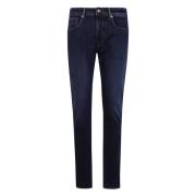 Incotex Denim Straight Tvättade Jeans Blue, Herr