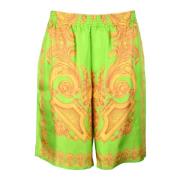 Versace Silke Bermuda Shorts Kollektion Multicolor, Dam