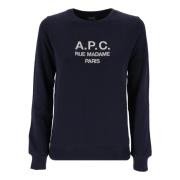 A.p.c. Stilren Sweatshirt för Män och Kvinnor Blue, Dam