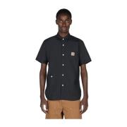 Carhartt Wip Logo Patch Poplin Skjorta Black, Herr