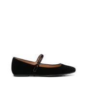 Tod's Bältes Ballerina Flats Black, Dam