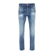 Dsquared2 Stretch Denim Skater Jeans Blue, Herr