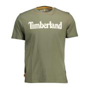 Timberland Stilren Grön Bomull T-shirt Green, Herr