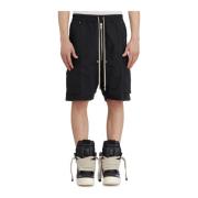 Rick Owens Svarta Cargo Bermuda Shorts Black, Herr