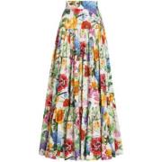 Dolce & Gabbana Flowy Maxi Kjol Multicolor, Dam