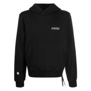 Amiri Puff Logo Hoodie i Svart Black, Herr