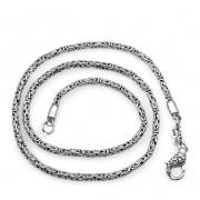 Jalan Jalan 925 Silver Fyrkantig Kedja Halsband Gray, Dam