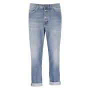 Dondup Blå Bomullsjeans med Juvelknappar Blue, Dam