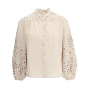 Zimmermann Linneblus med spetskrag Beige, Dam