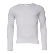 Dolce & Gabbana Vit Silk Crew Neck Pullover Sweater White, Herr