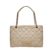 Moschino Ivory Shopper Väska Beige, Dam