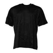 Dolce & Gabbana Svart Bomull Crew Neck T-shirt Black, Herr