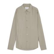 Nn07 Tryckt Twill Button-Up Skjorta Beige, Herr