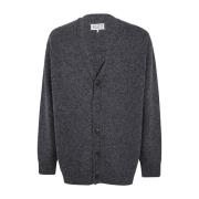 Maison Margiela Stilren Stickad Cardigan Tröja Gray, Herr