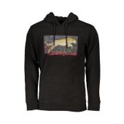 Cavalli Class Svart bomulls sweatshirt för män Black, Herr