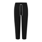 Drole de Monsieur Modern Cropped Ullblandade Byxor Black, Herr