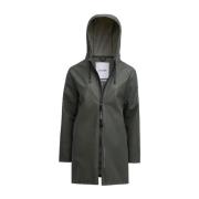 Stutterheim Ultralätt dragkedja regnrock Green, Unisex