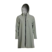 Stutterheim Lättvikts Dragkedja Matt Regnrock Green, Dam