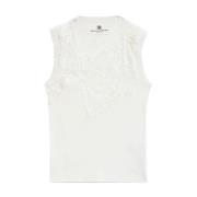 Ermanno Scervino Stilren Top med Unik Design White, Dam