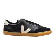 Veja Svart Läder Volley Sneakers Black, Dam