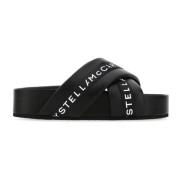 Stella McCartney Logo Tofflor med Kontrastdetalj Black, Dam