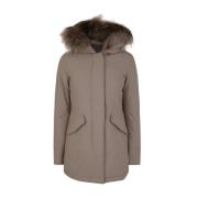 Woolrich Lyxig Arctic Raccoon Parka Brown, Dam