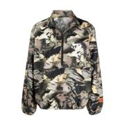 Heron Preston Camouflage Vindjacka med Logodetalj Multicolor, Herr