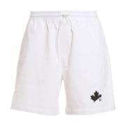 Dsquared2 Blad Shorts med Logodetalj White, Herr