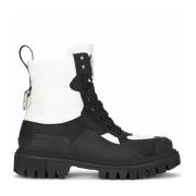 Dolce & Gabbana Trekking Boots Läderinnersula Gummisula Black, Dam