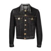 Versace Medusa Motif Denim Jacka Black, Herr