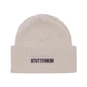 Stutterheim Merinoull Logo Beanie Mössa Beige, Herr